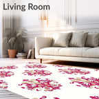 Crimson Gold Traditional Damask Rug