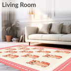 Playful Orange Tabby Cats Arrangement Rug