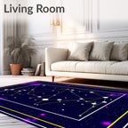 Cosmic Night Yellow Constellation Rug