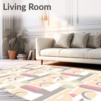 Soft Geometric Abstract Pastels Rug