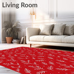 Red Sprig Botanical All-Over Rug