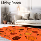 Harvest Orange Pumpkin Patch Rug