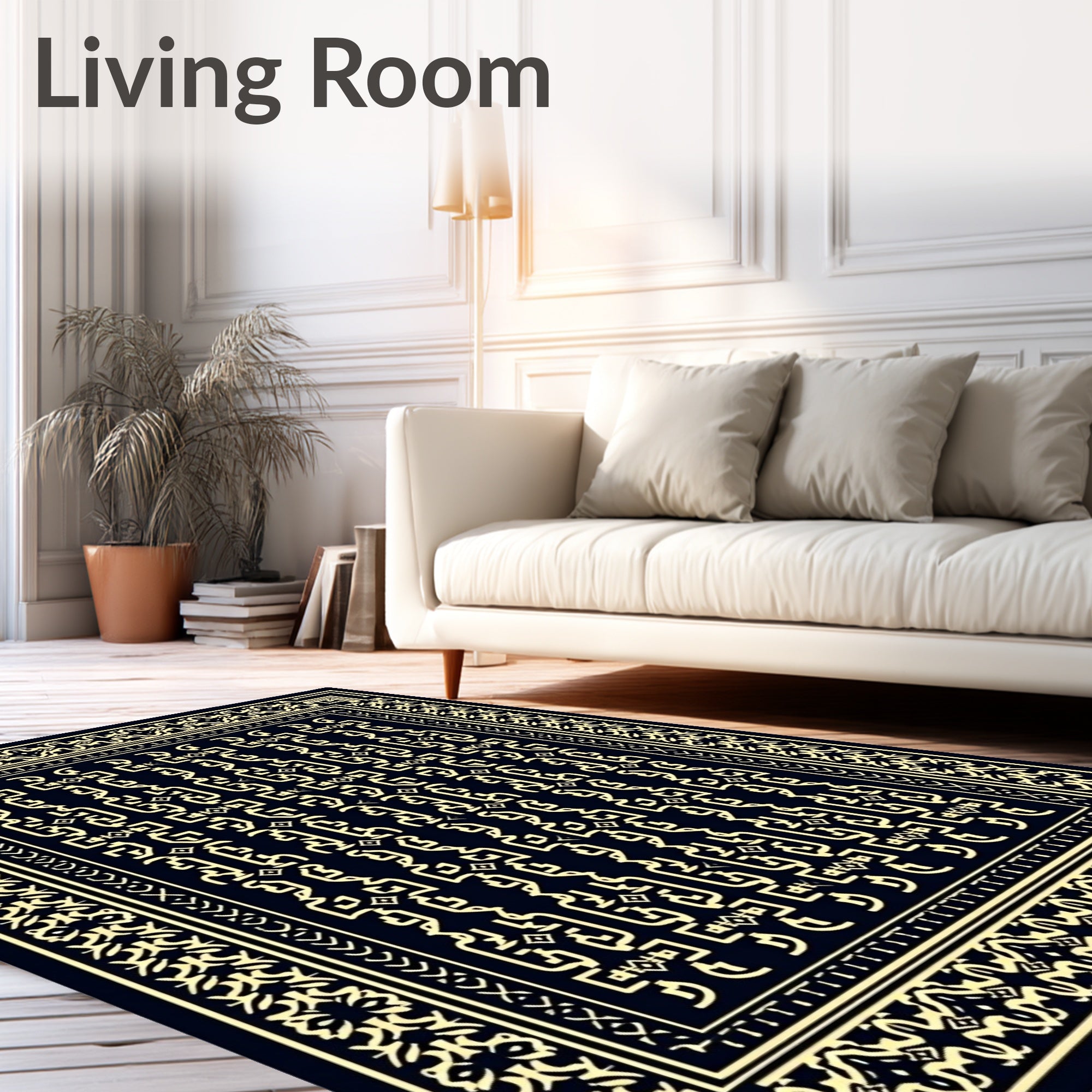 Timeless Ivory Chain Links Rug