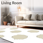 Neutral Beige Cloud Repeat Rug