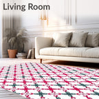 Dual Tone Interlocking Lattice Rug