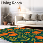 Orange Pumpkin Foliage In Nature Rug