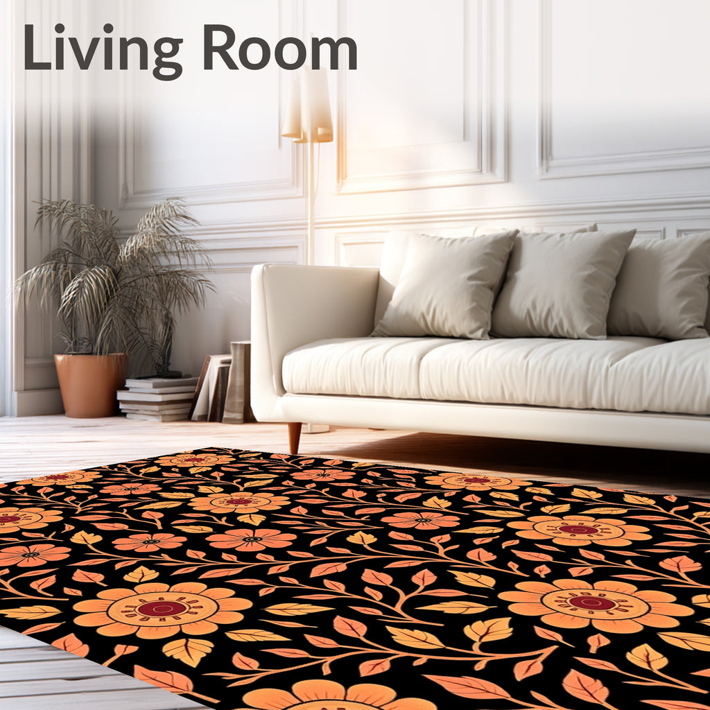 Autumn Harvest Floral Vine Rug