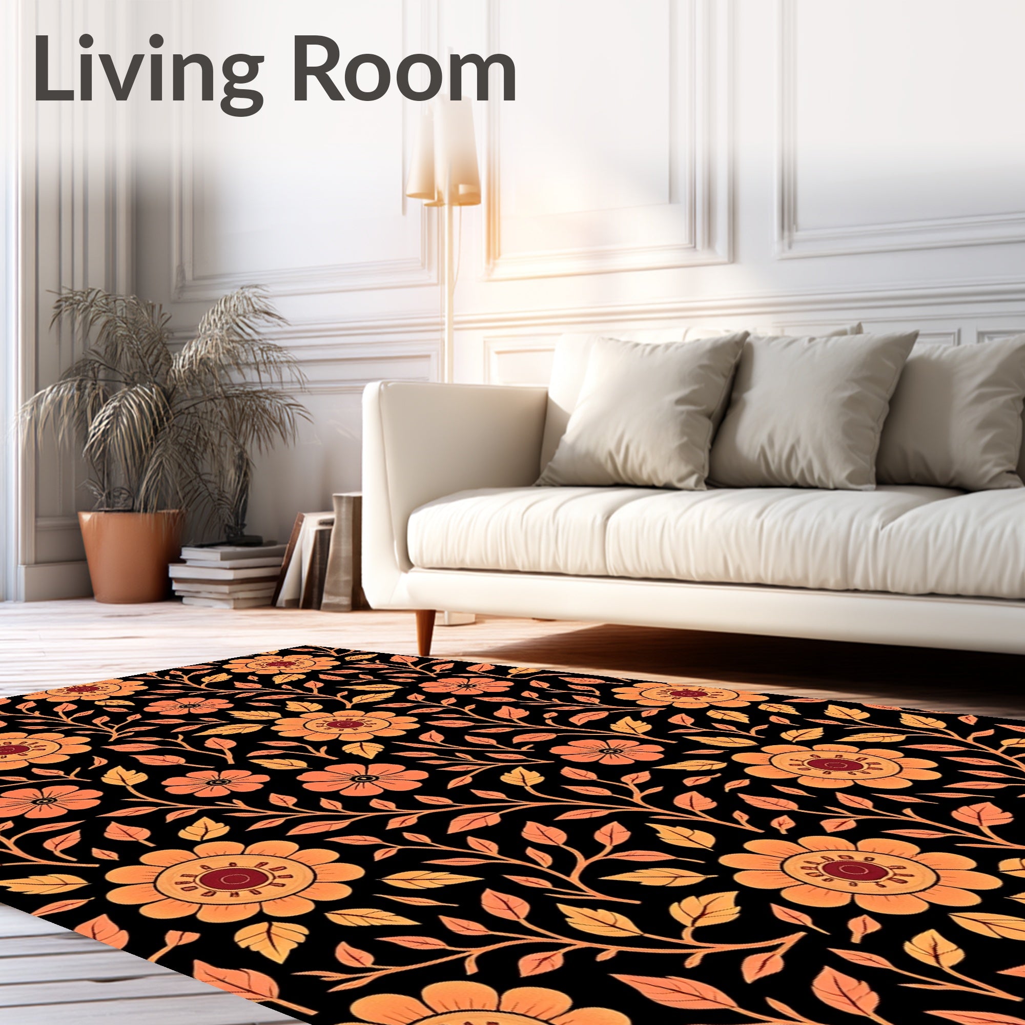 Autumn Harvest Floral Vine Rug