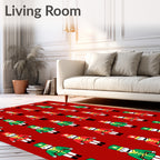 Holiday Nutcracker Red Green soldiers Rug