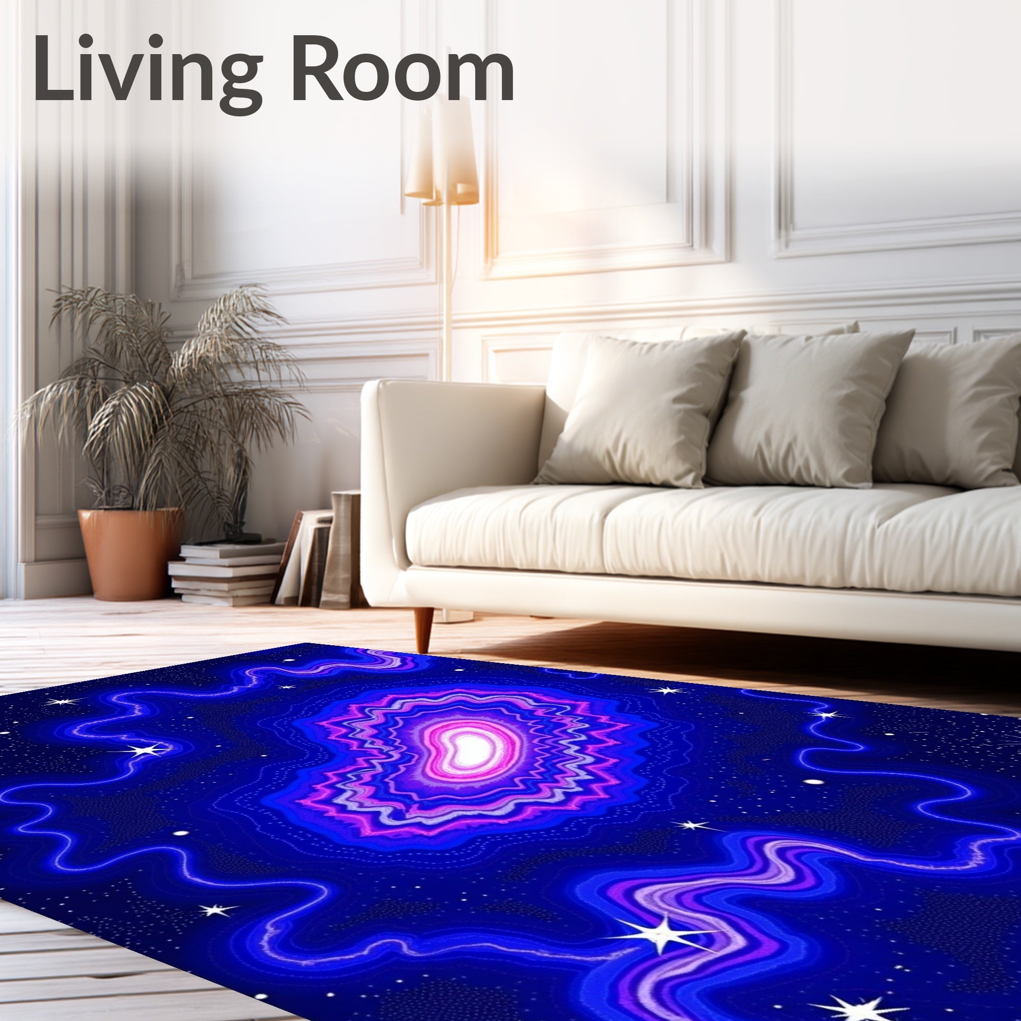 Cosmic Nebula Galaxy Swirl Rug