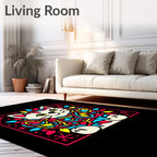 Whimsical Cat Wrapped In Lights Rug