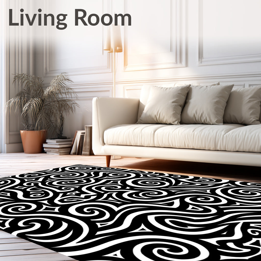 Monochromatic Swirls and Triangles Abstract Rug