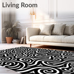 Monochromatic Swirls and Triangles Abstract Rug