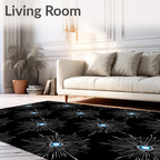 Radiant Blue Eyeburst Scatter Rug