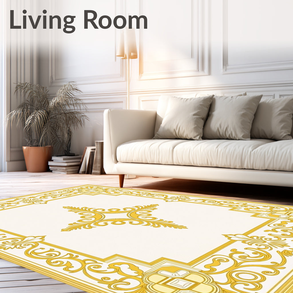 Golden Regal Scrollwork Medallion Rug