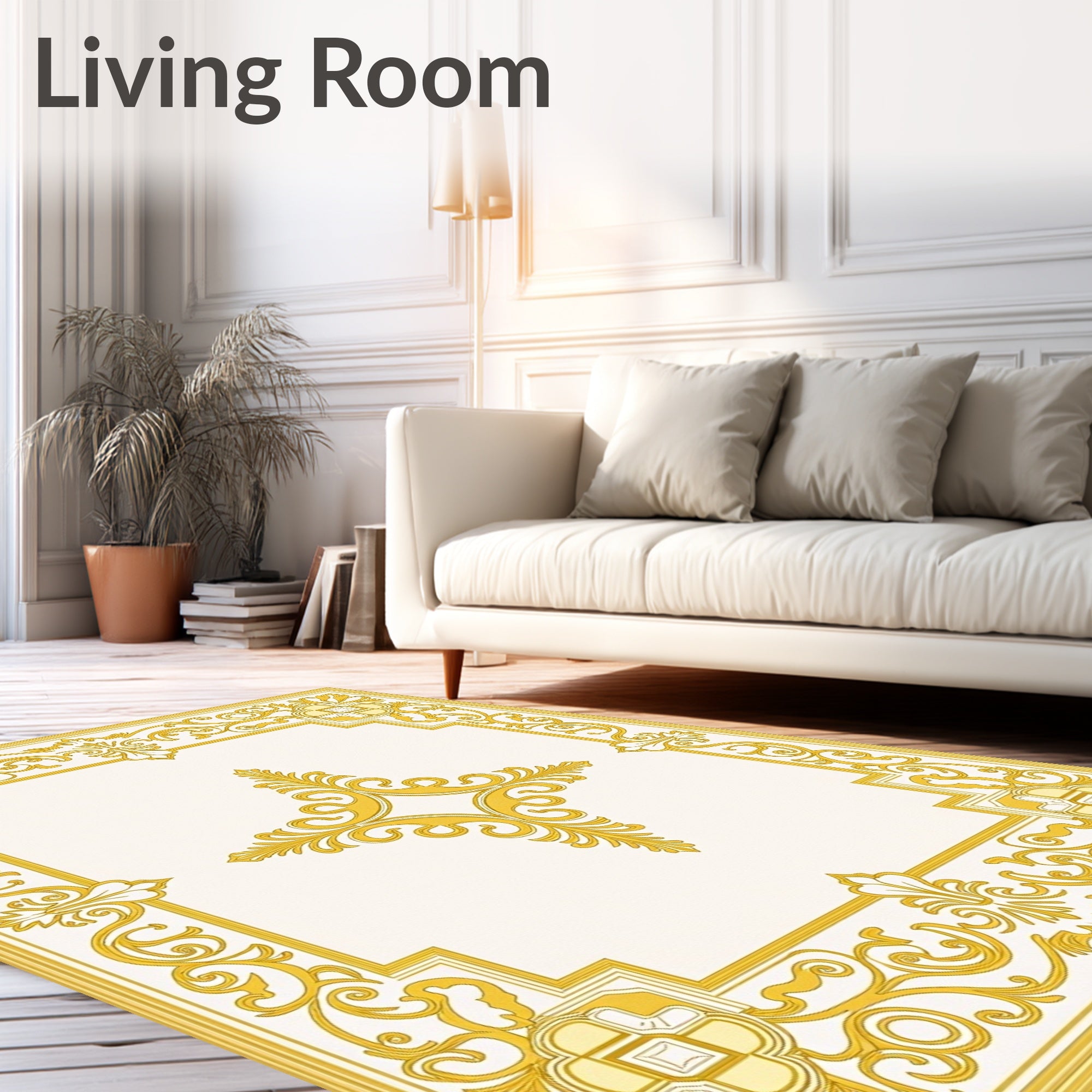 Golden Regal Scrollwork Medallion Rug