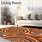Warm Earth Tones Swirl Rug