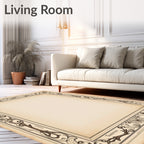 Art Nouveau Floral Vine Border Rug