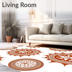 Terra Cotta Mandala Sunburst Rug