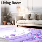 Whimsical Lavender Starry Dreamscape River Rug