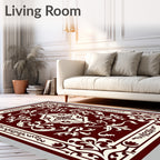 Crimson Classic Floral Medallion Rug