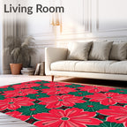 Vibrant Red Floral Radiance Rug