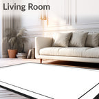 Dark Slate Textured Border Square Rug