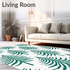 Emerald Green Pine Trees Repeating Pattern Rug