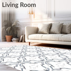 Gray Lattice Arabesque Medallion Rug
