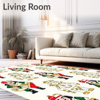 Whimsical Soldier Gold Outline Rug