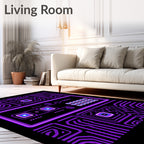 Electric Purple Circuit Board Rug