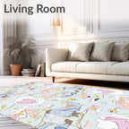 Dreamy Pastel Cloud Creatures Rug