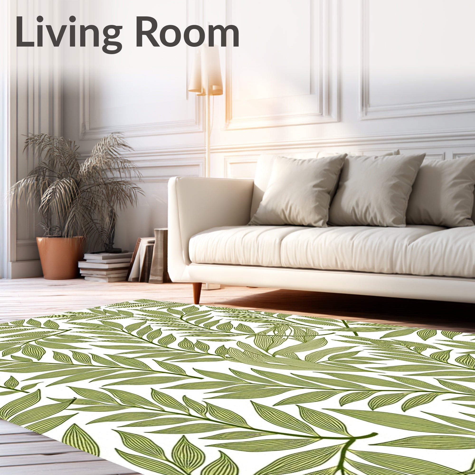 Verdant Green Leafy Branches Rug