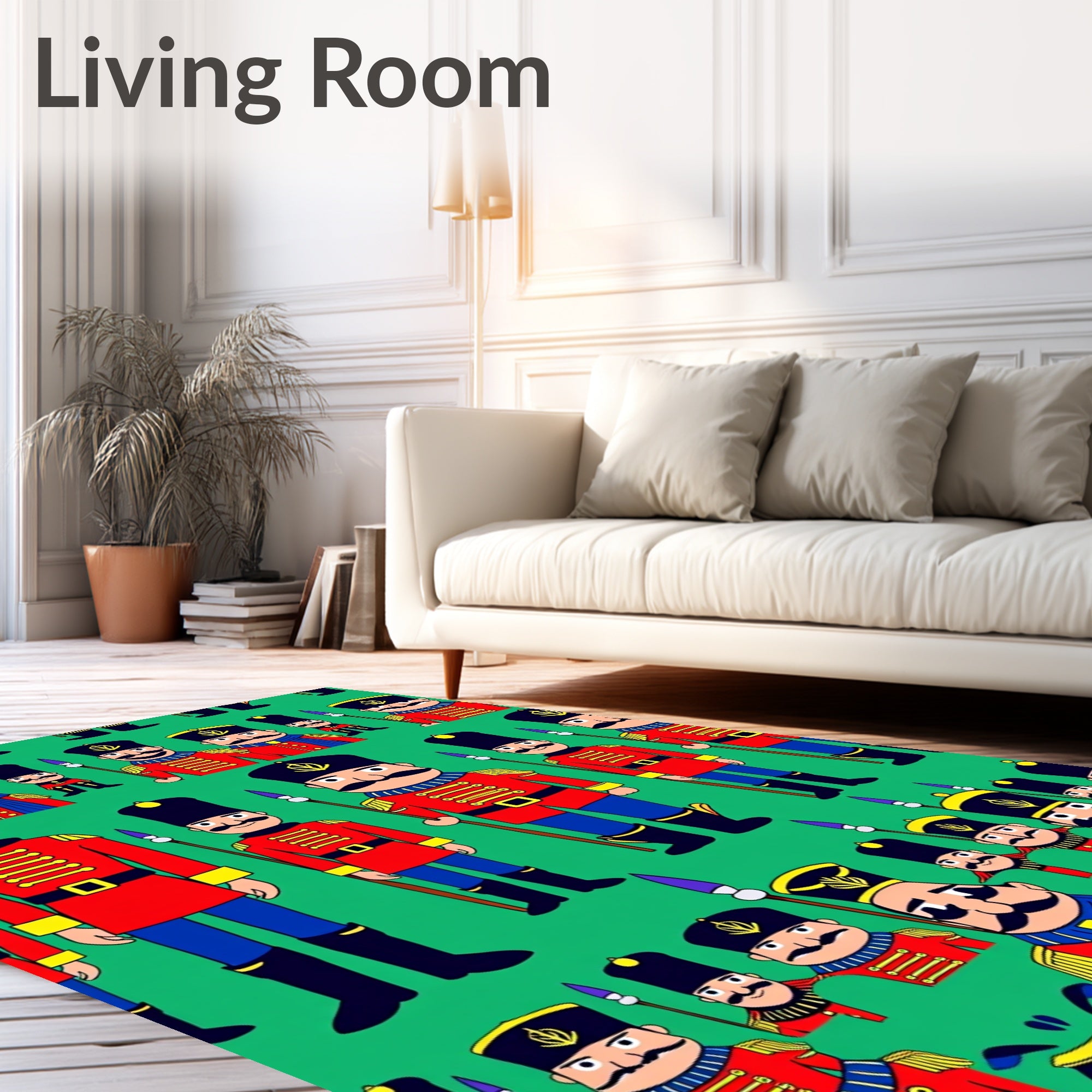 Red Guard Soldier Repeating Pattern Rug