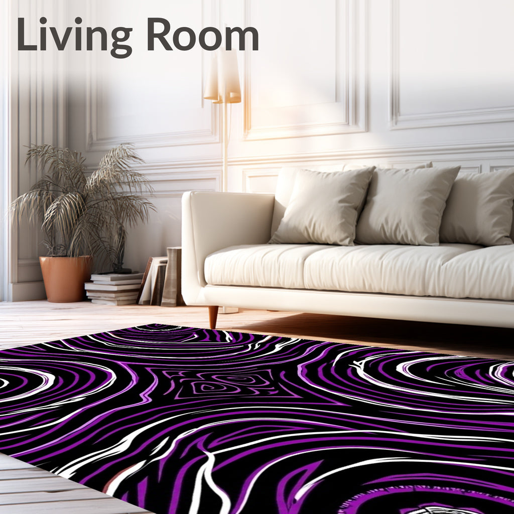Vibrant Purple Swirl Energy Rug