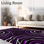 Vibrant Purple Swirl Energy Rug