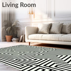 Abstract Linear Path Workrug Rug