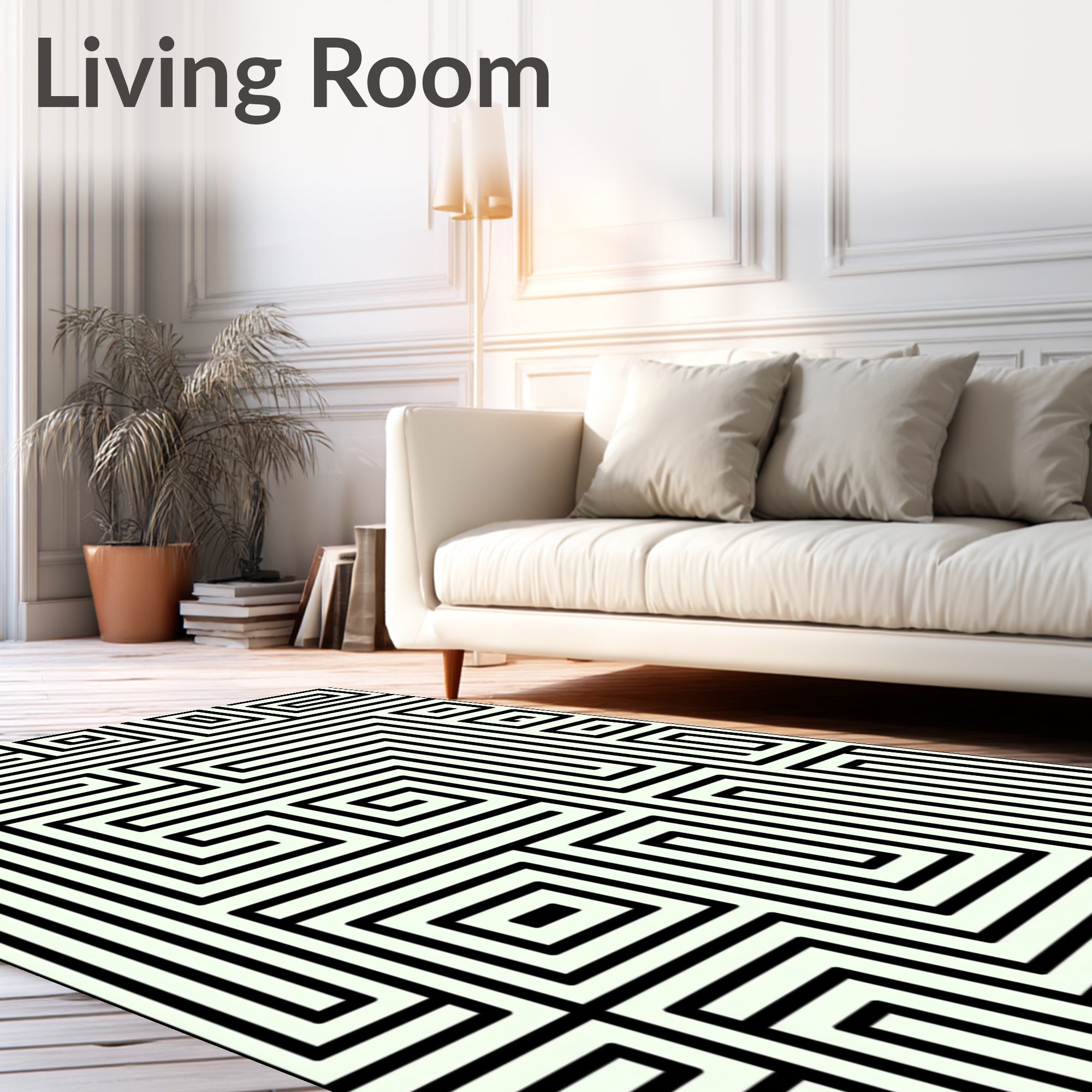 Abstract Linear Path Workrug Rug