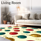 Crimson Teal Gold Ornament Scatter Rug
