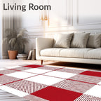 Crimson Buffalo Check Textural Rug