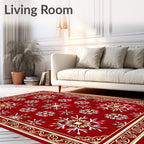 Winter Ice Ornate Bordered Field Rug