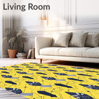 Yellow Shadowed Warrior Diamond Rug