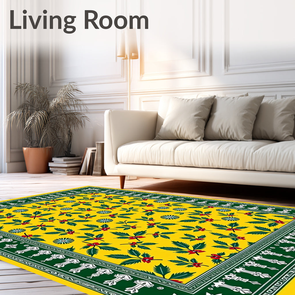 Golden Yellow Holly Berry Rug