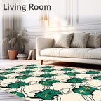 Emerald Green Gaming Controller Circuit Rug