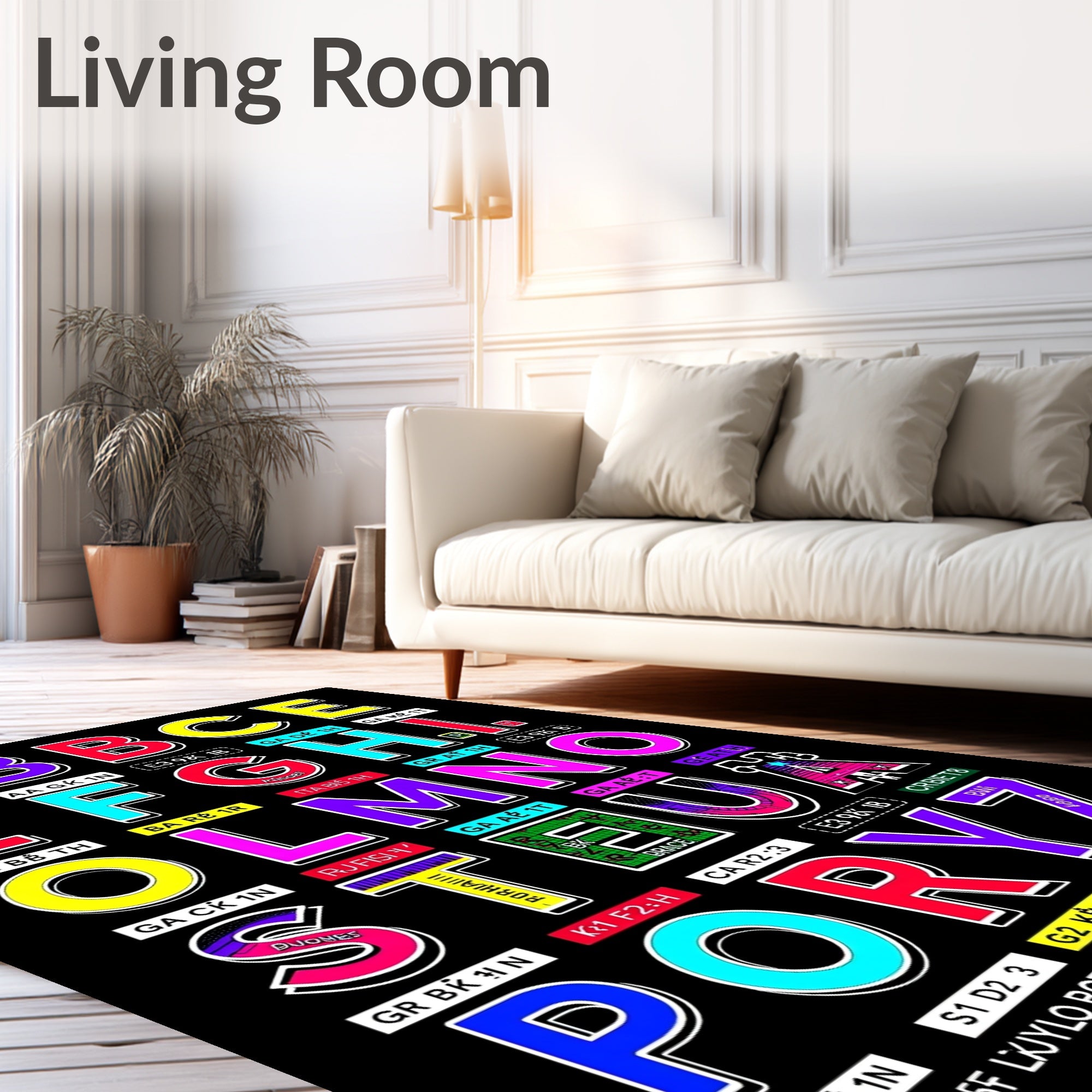 Bright Alphabet Chart Colors Rug