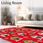 Festive Gingerbread House Swirls Rug