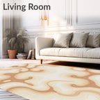 Earthy Toned Swirling Curves Rug