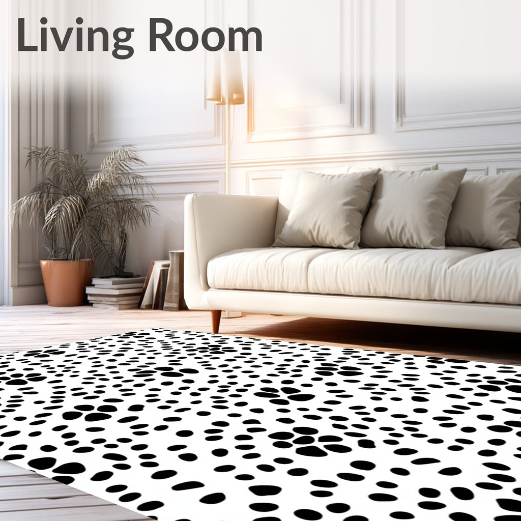 Classic Black Speckled Spot Rug