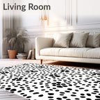 Classic Black Speckled Spot Rug