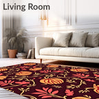 Autumnal Pumpkin Vine Garden Rug